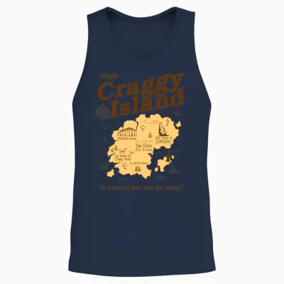 Visit the Map of Craggy Island – It's Small but Not Far Long Sleeve, Grey, S Unisex Tank Top - Navy