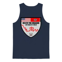 Us129 the Dragon Tail of Deals Gap Shield 2sided Unisex Tank Top - Navy – 1