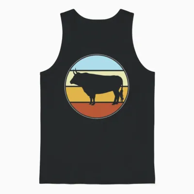 Bull Retro Unisex Tank Top - Black