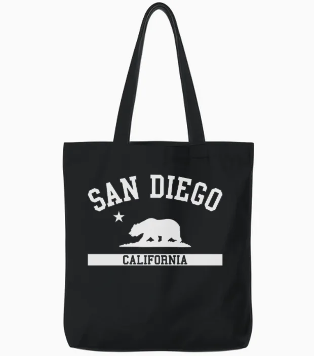 San Diego Tote Bags in Black