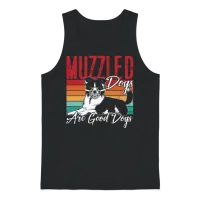 Service Dog Trainer Muzzled Dogs Are Dog Handler Unisex Tank Top - Black – 1