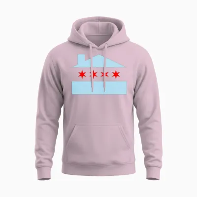 Chicago House Flag - Edm Unisex Hoodie - Light Pink