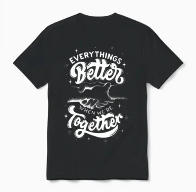 Couples | Teamwork Unisex T-Shirt - Black