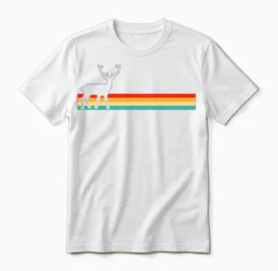 Deer Retro Unisex T-Shirt - White