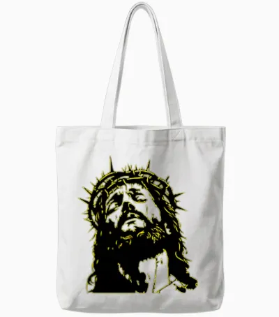 Jesus Is My Saviour (graphic Christ) (back Print) Tote Bags - White