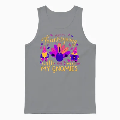 Thanksgiving with My Gnomies Unisex Tank Top - Sport Grey