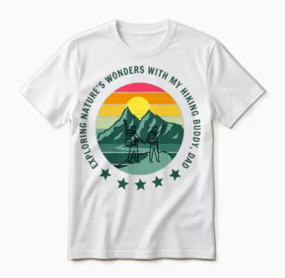 Hiking with Dad Unisex T-Shirt - White