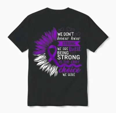 Domestic Violence Awareness Shirt, Being Strong Unisex T-Shirt - Black