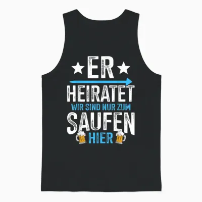 Er Heiratet Lustiges Junggesellenabschied Jga Unisex Tank Top - Black