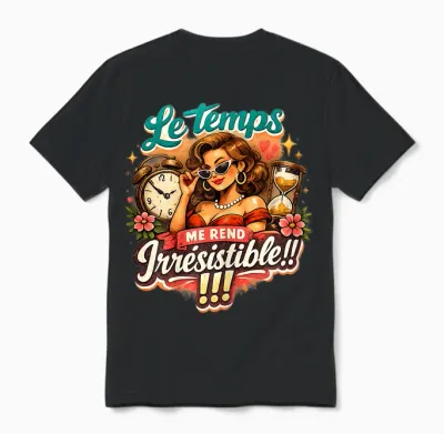 Cadeau Anniversaire Femme Original Humour Drole Irrésistible Unisex T-Shirt - Black