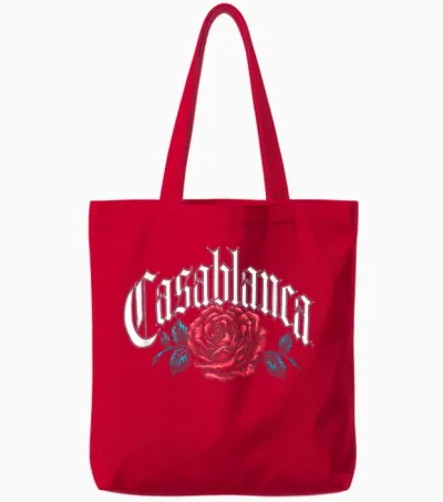 Casablanca Morocco — Iconic City and Mediterranean Atmosphere T-Shirt, Black, S Tote Bags - Red