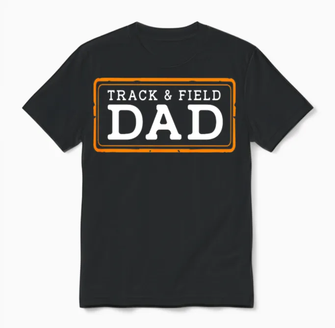 Athlete Track and Field Dad Unisex T-Shirt in Black