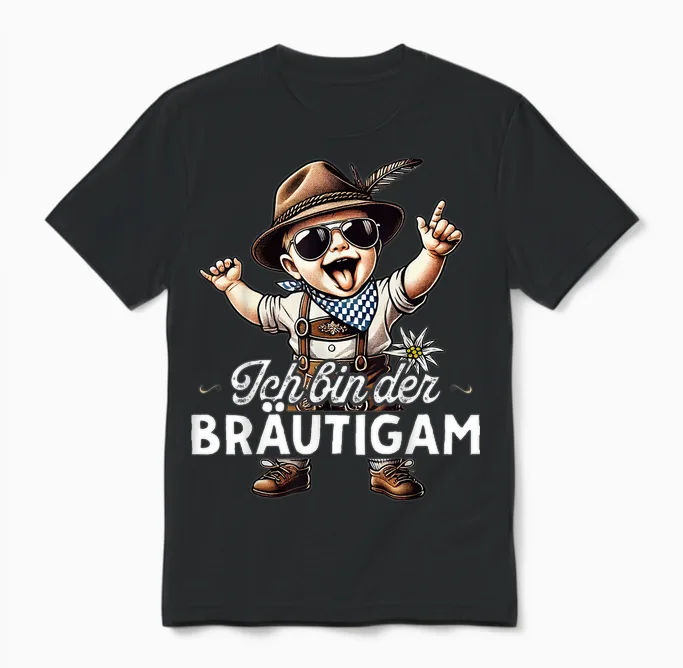 Poltern Bräutigam T-Shirt Jga Männer Junggesellenabschied Unisex T-Shirt in Black