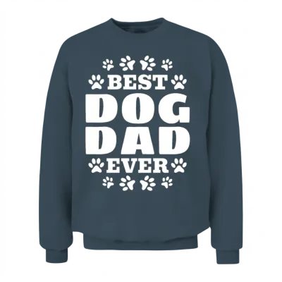 Pet Dog Owner Cute Dog Lover Dog Dad - Best Dog Da Unisex Sweatshirt - Dark Heather