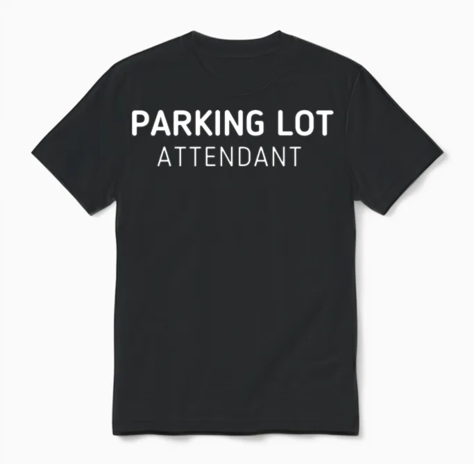 Parking Lot Attendant Unisex T-Shirt in Black