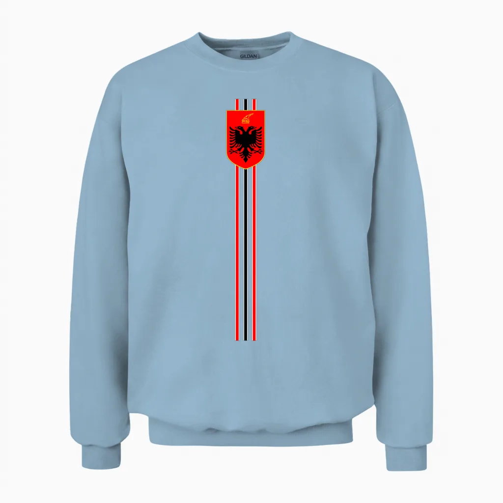 Albania Davil Dignal Albania Vintage Albaner Kosovo Unisex Sweatshirt in Light Blue