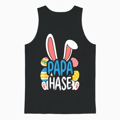 Oster T-Shirt Osterhase Spruch Hasen Kostüm Ostern Unisex Tank Top - Black