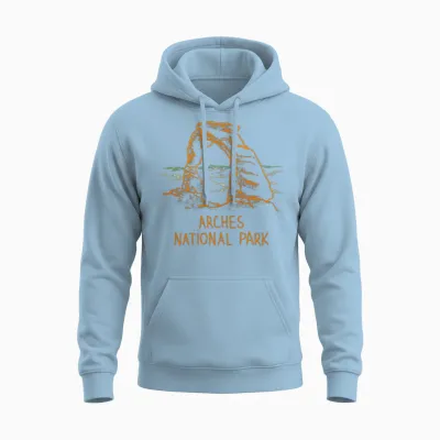 Arches National Park Unisex Hoodie - Light Blue