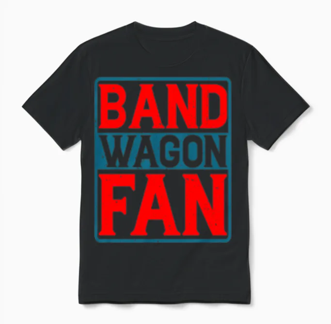 Bandwagon Fan 5 Unisex T-Shirt in Black
