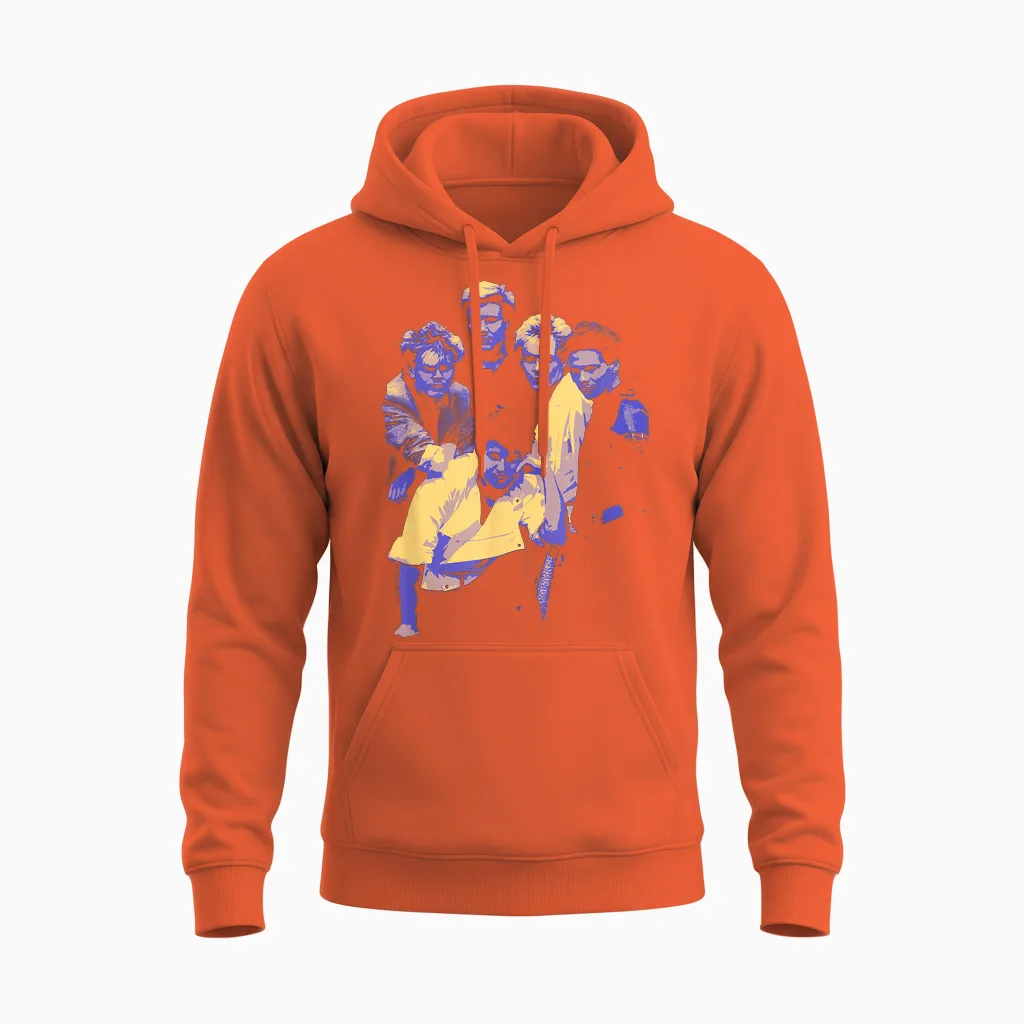 Tv Times Duran Duran Bandporträt, Blau, 1983 Unisex Hoodie in Orange