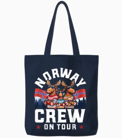 Lustige Norwegen Tour 2025 Tote Bags - Navy