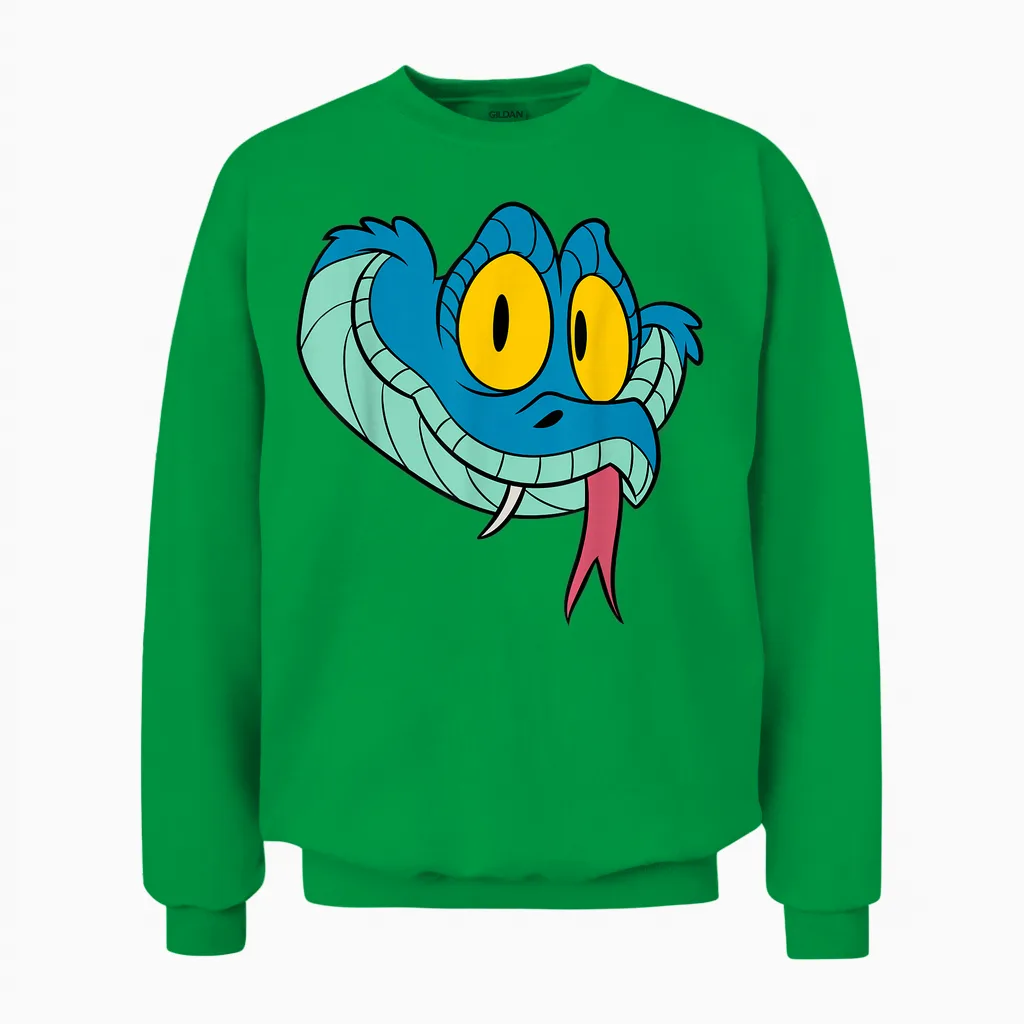 Disney Zootopia 2 Gary De'snake Big Face Halloween Costume Unisex Sweatshirt in Irish Green