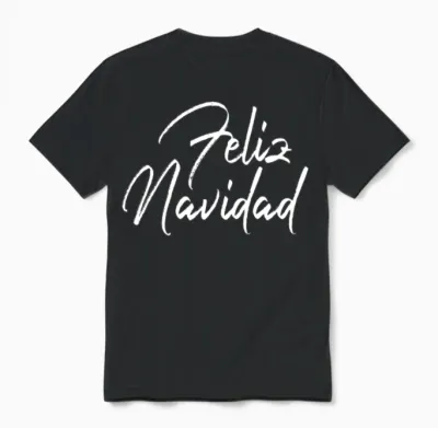 Feliz Navidad Retro 70s Unisex T-Shirt - Black