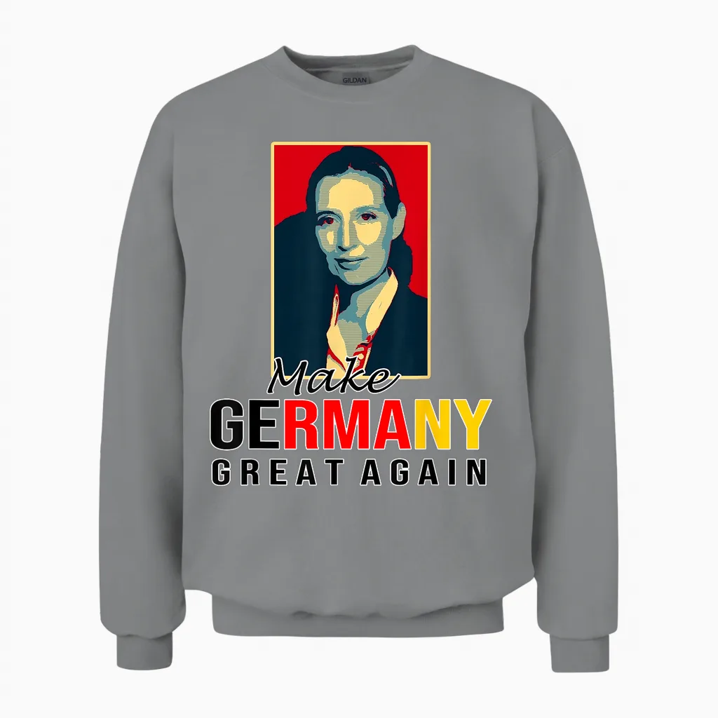 Make Germany Great Again Alice Weidel 2025 Bundeskanzlerin Unisex Sweatshirt in Sport Grey