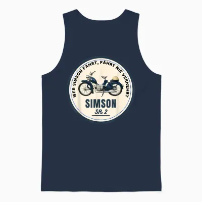 Men's Simson Ifa Veb Ddr Sr1 2 S50 51 Suhl Gift Swallow T-Shirt, Black Unisex Tank Top - Navy