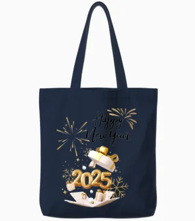 New Year Tote Bags - Navy