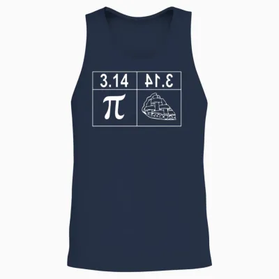 Funny Pi Day Unisex Tank Top - Navy