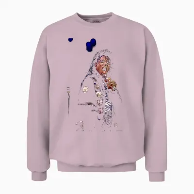 Michael Jackson Live California Bad Tour by Michael Grecco Unisex Sweatshirt - Light Pink