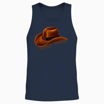 Retro Vibes Unisex Tank Top - Navy