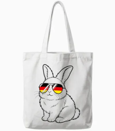 Deutsche Flagge Hase Deutsch Deutschland Hasen Tote Bags - White