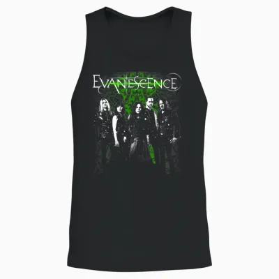 Evanescence Band Photo Green Unisex Tank Top - Black