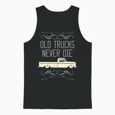 Old Trucks Wimbledon White Unisex Tank Top - Black