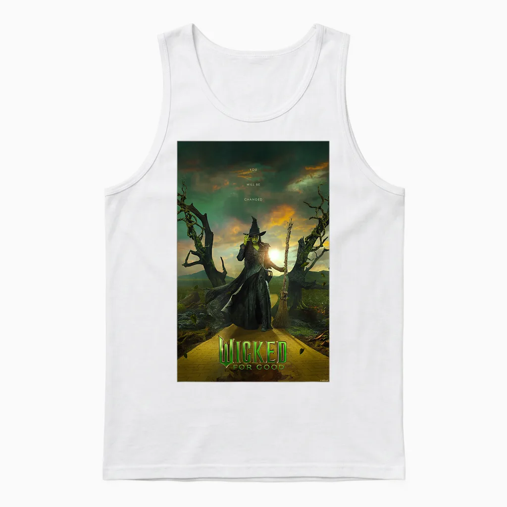 Wicked: for Good Elphaba Yellow Brick Road Unisex Tank Top in White