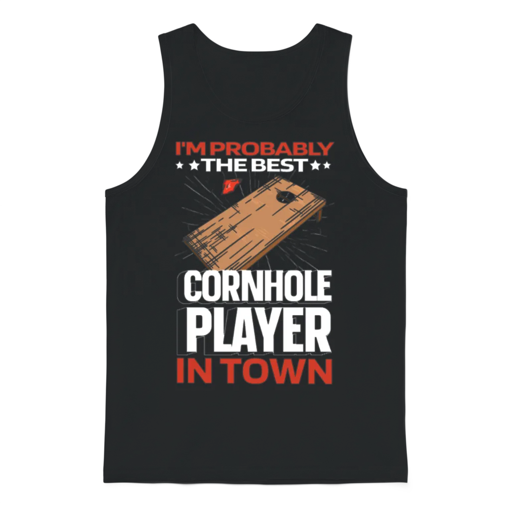 Cornhole Funny Unisex Tank Top - Black