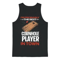 Cornhole Funny Unisex Tank Top - Black – 1