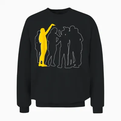 Sophie Pointing Meme Funny Basketball Unisex Sweatshirt - Black