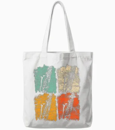 Retro Saxophone Tote Bags - White