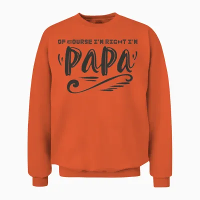 Funny Papa Unisex Sweatshirt - Orange