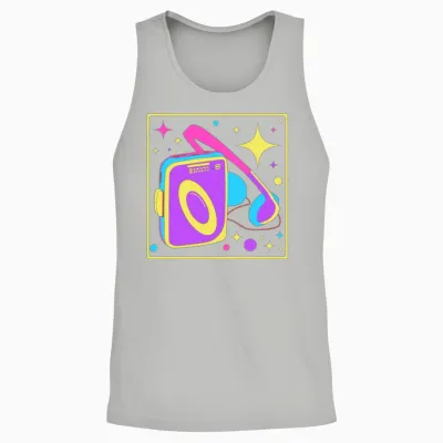 Retro Musician Music Lover National Retro Day Unisex Tank Top - Ash