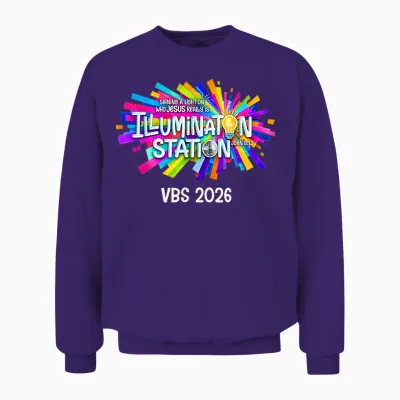 Illumination Station Vbs 2026 Bible Jesus Christian Lights Unisex Sweatshirt - Purple