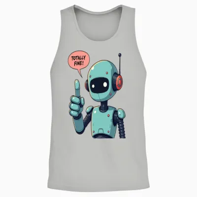 Totally Fine! Sarcastic Meme Collection Unisex Tank Top - Ash