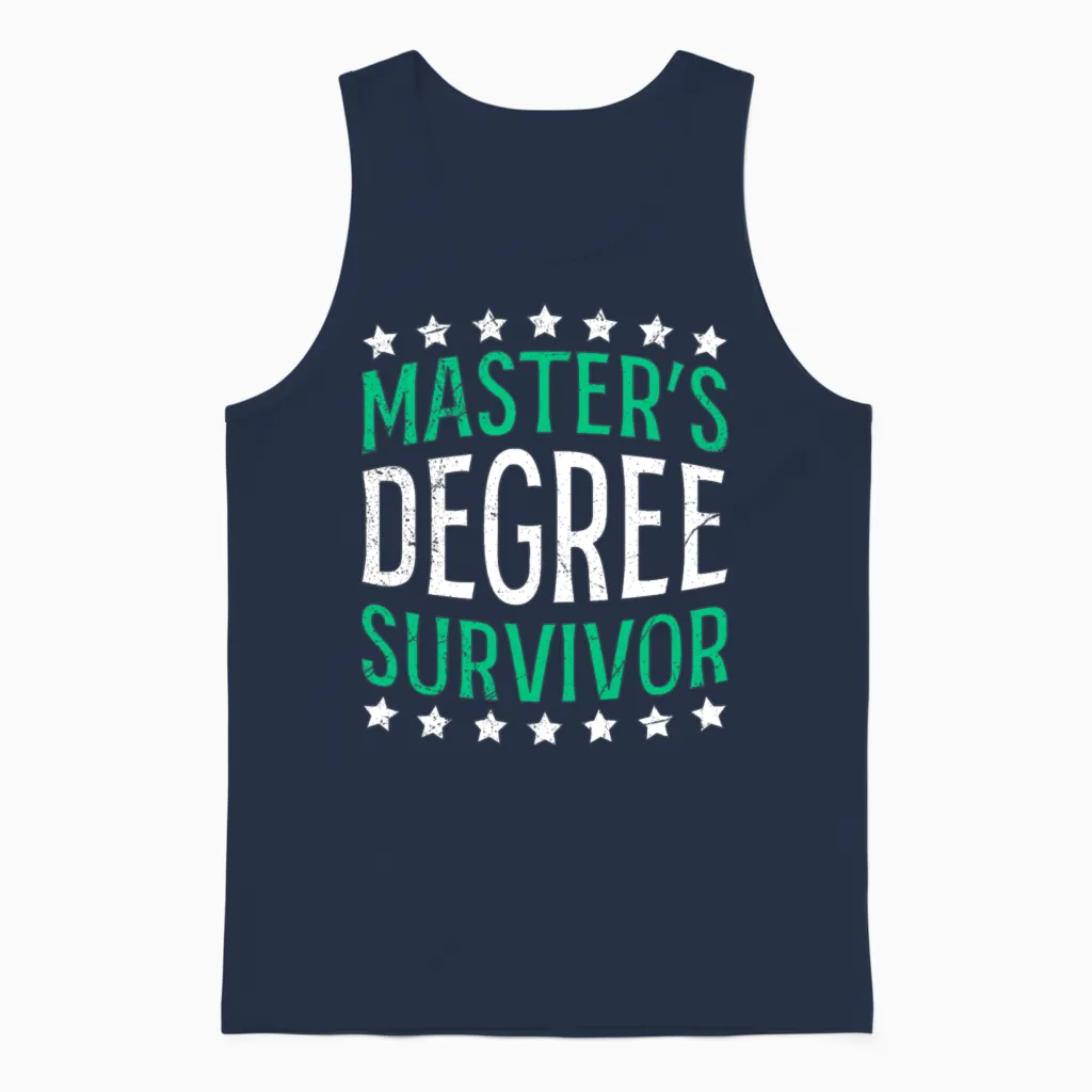 Masters Degree Survivor Masters Degree Unisex Tank Top - Navy