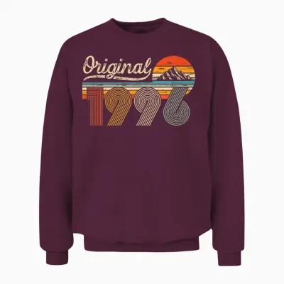 Original 1996 Jahrgang Vintage 30 Jahre Geburtstag Mann Frau Unisex Sweatshirt - Maroon