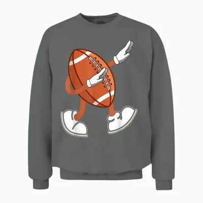 Lustige American Football Bekleidung Und Geschenke - Dabbing Football Dab - Unisex-Erwachsene, Unisex-Kinder - Schwarz - S - Kurzarm - Unisex Sweatshirt - Graphite Heather