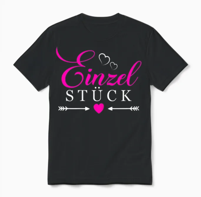 Unique Sayings with Heart Women's Unique Sayings T-Shirt, Black Unisex T-Shirt in Black
