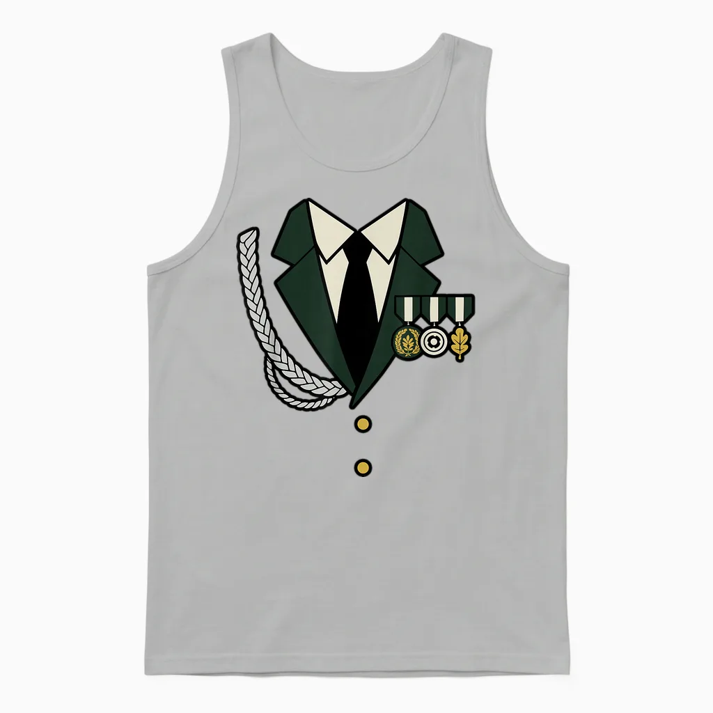 Schützenverein Uniform Jacke Medaillen Design Schützenfest Unisex Tank Top in Ash